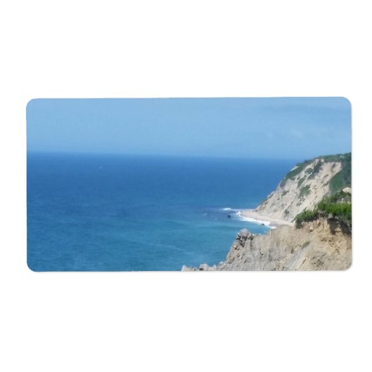 ブロックアイランドブラフス – ロードアイランド、ブロックアイランド ラベル (正面)