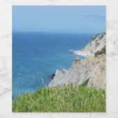 ブロックアイランドブラフス – ロードアイランド、ブロックアイランド ワインラベル (シングルラベル)