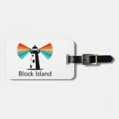 ブロックアイランドライトハウスレインボー ラゲッジタグ (正面横)