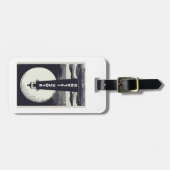 ブロックアイランドライトハウスロードアイランドムーン ラゲッジタグ (正面横)