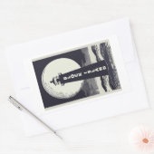 ブロックアイランドライトハウスロードアイランドムーン 長方形シール (封筒)