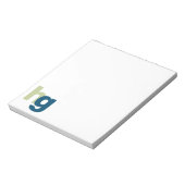 ブロックイニシャル パーソナライズされた ノートパッド (回転)