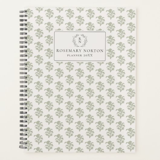 ブロックインスパイアプライト緑 プランナー手帳 (正面)