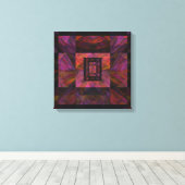 ブロックカラフルアートワークの暗い銀河系 キャンバスプリント (インサイチュ (ウッドフロア))