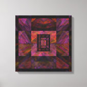 ブロックカラフルアートワークの暗い銀河系 キャンバスプリント (正面)