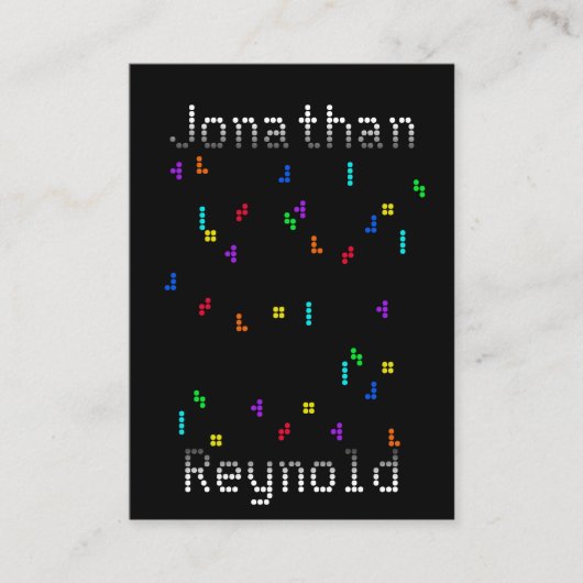 ブロックカラフルパズルゲーム開発者デザイナー 名刺 (正面)