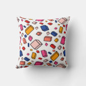 ブロックカラフルパターンスケッチキッズルーム クッション (裏面)
