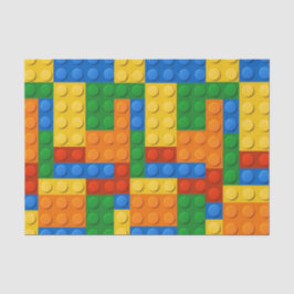 ブロックカラフル子供の誕生日パーティー 薄葉紙