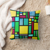 ブロックカラフル抽象芸術装飾用クッション クッション (ブランケット)