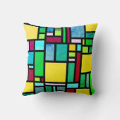 ブロックカラフル抽象芸術装飾用クッション クッション (裏面)