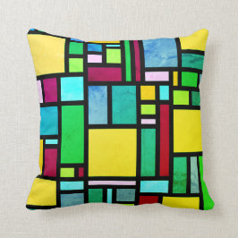 ブロックカラフル抽象芸術装飾用クッション クッション
