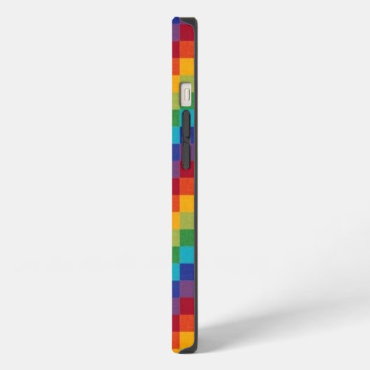 ブロックカラフル iPhoneケース (左側面)