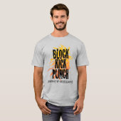 ブロックキックパンチ火Gfx Tシャツ (正面フル)
