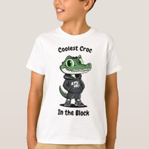 ブロッククールキッズのTシャツのCroc -おもしろいのCroc Tシャツ