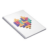 ブロックゲームハートレトロスタイル ノートブック (右側)