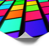 ブロックサイケデリックのトンネル ポスター (角)