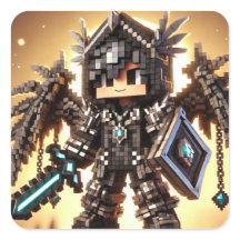 ブロックスタイルのダークドラゴンダイヤモンドソード