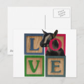 ブロックズラブヤギ ポストカード (正面/裏面)