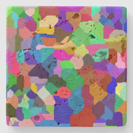 ブロックタイルトラバーチンコースター ストーンコースター (正面)