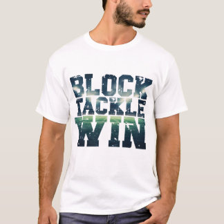 ブロックタックル勝利Tシャツサッカーチャンピオンティー Tシャツ