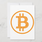 ブロックチェーンビットコインアートギークギフトアイディア 招待状 (正面)