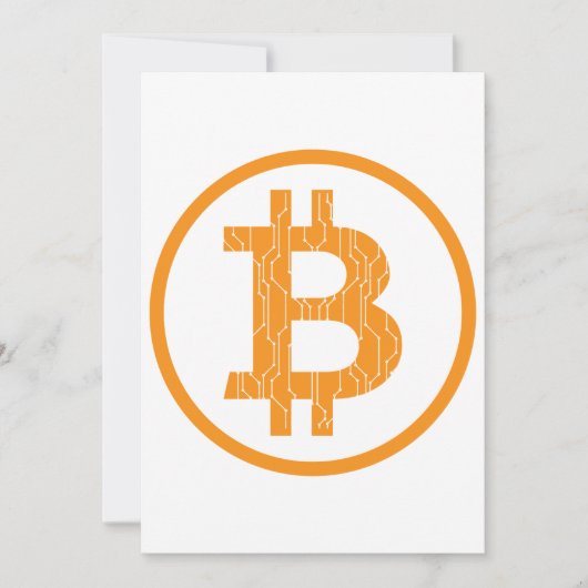 ブロックチェーンビットコインアートギークギフトアイディア 招待状 (正面)