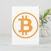 ブロックチェーンビットコインアートギークギフトアイディア 招待状 (スタンド正面)