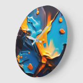 ブロックチェーンビットコイン財布の壁の時計 ラージ壁時計 (傾斜)