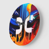 ブロックチェーンビットコイン財布取引ウォールクロック ラージ壁時計 (傾斜)