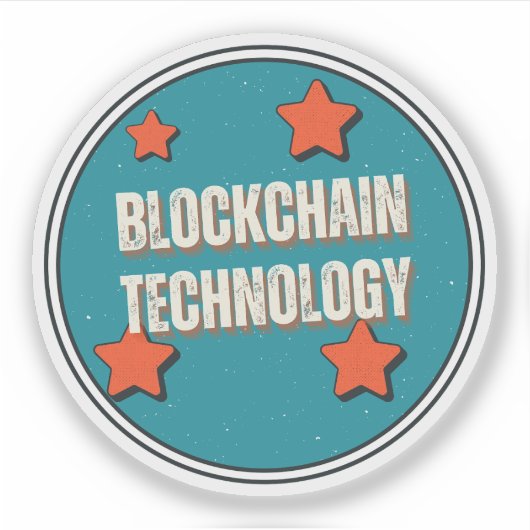 ブロックチェーン技術 シール (正面)
