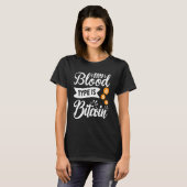 ブロックチェーン私の血液型はBitcoin Cryptocurrency Tシャツ (正面フル)