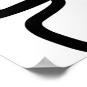 ブロックチェーン:抽象芸術ピンク、黄、黒、白 ポスター (角)