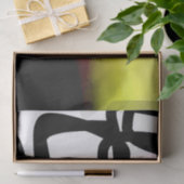 ブロックチェーン：抽象芸術ピンク、黄、黒、白 薄葉紙 (ギフト)