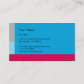 ブロックデザインブルーレッド 名刺 (裏面)