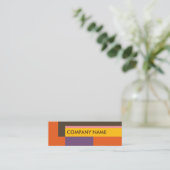 ブロックデザインミニBC、オレンジブラウン スキニー名刺 (スタンド正面)