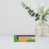 ブロックデザインミニBC、グレーグリーン スキニー名刺 (スタンド正面)