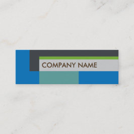 ブロックデザインミニBC、グレーブルー スキニー名刺