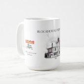 ブロックハウスポイントライト – プリンスエドワード島 コーヒーマグカップ (正面左)