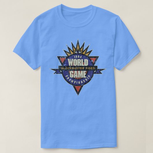 ブロックバスターのビデオ世界ゲーム選手権1994 Tシャツ (デザイン正面)