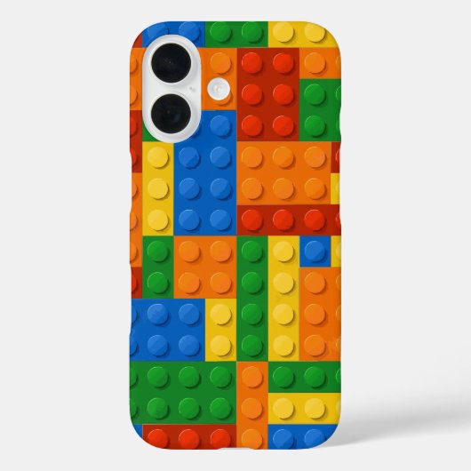 ブロックパターンスキン おもちゃのブロック Case-Mate iPhoneケース (裏面)