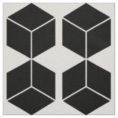 ブロックパターン – 白の上に黒 ファブリック (見本)