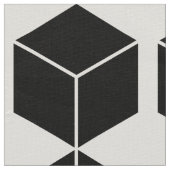 ブロックパターン – 白の上に黒 ファブリック (クローズアップ)