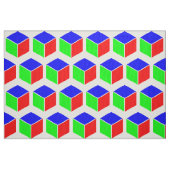 ブロックパターン – 赤、緑、青 ファブリック (ファットクウォーター)