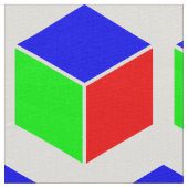 ブロックパターン – 赤、緑、青 ファブリック (クローズアップ)