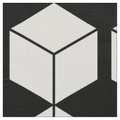 ブロックパターン – 黒の上に白 ファブリック (クローズアップ)