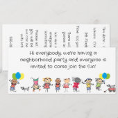 ブロックパーティーの招待状 招待状 (正面/裏面)