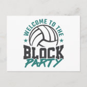 ブロックパーティーバレーボール中央ブロックへようこそ ポストカード (正面)