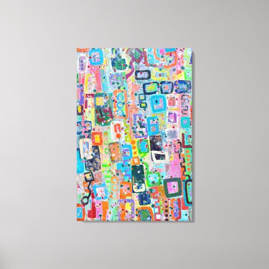 ブロックパーティー24 x 36キャンバス印刷 キャンバスプリント (正面)