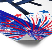 ブロックパーティー7月4日BBQ通りパーティー近隣P ポスター (角)