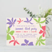 ブロックパーティー |夏のパーティの招待状 招待状 (スタンド正面)